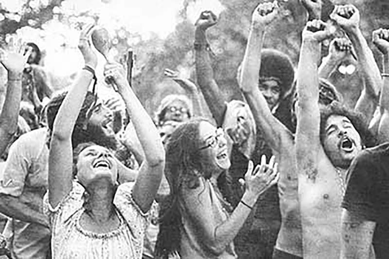 hippies dancing