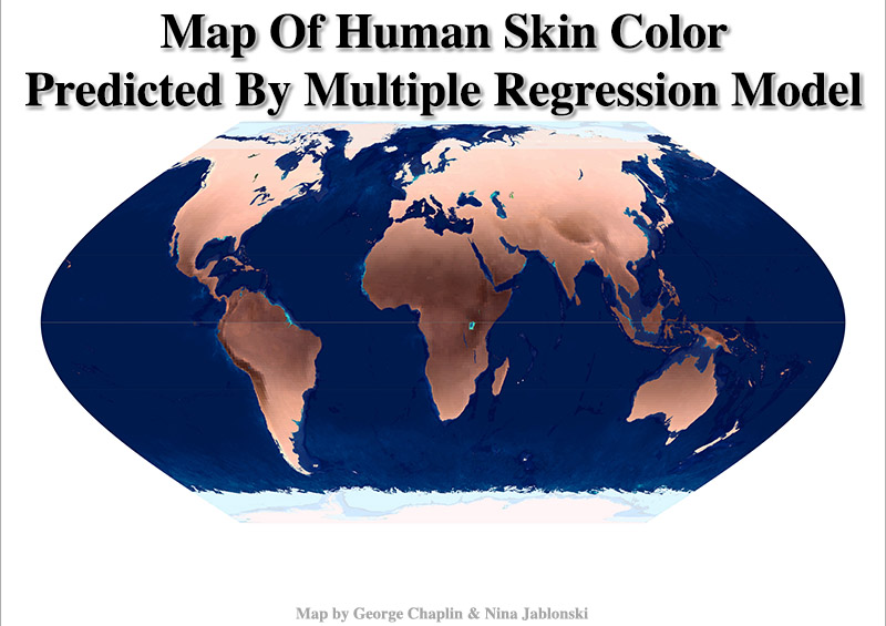 human skin color map