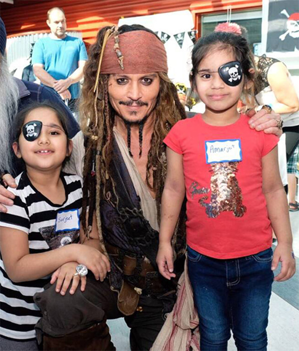 why does johnny depp visit hospitals