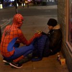 Kind Anonymous Spider-Man Feeds The Homeless At Night, Showing Us That Everyone Can Be A Hero