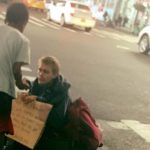 Kind Young Man Saved Half Of His Dinner At Restaurant To Give To Homeless Person Sitting Outside