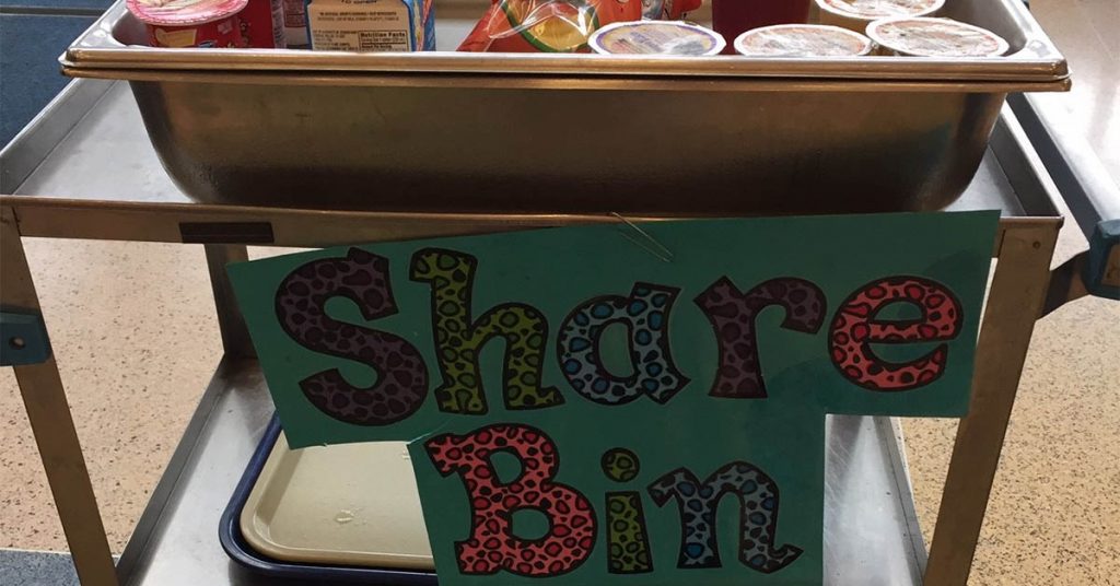 Kind Teacher Created Cafeteria Share Bin Where Students Can Leave ...